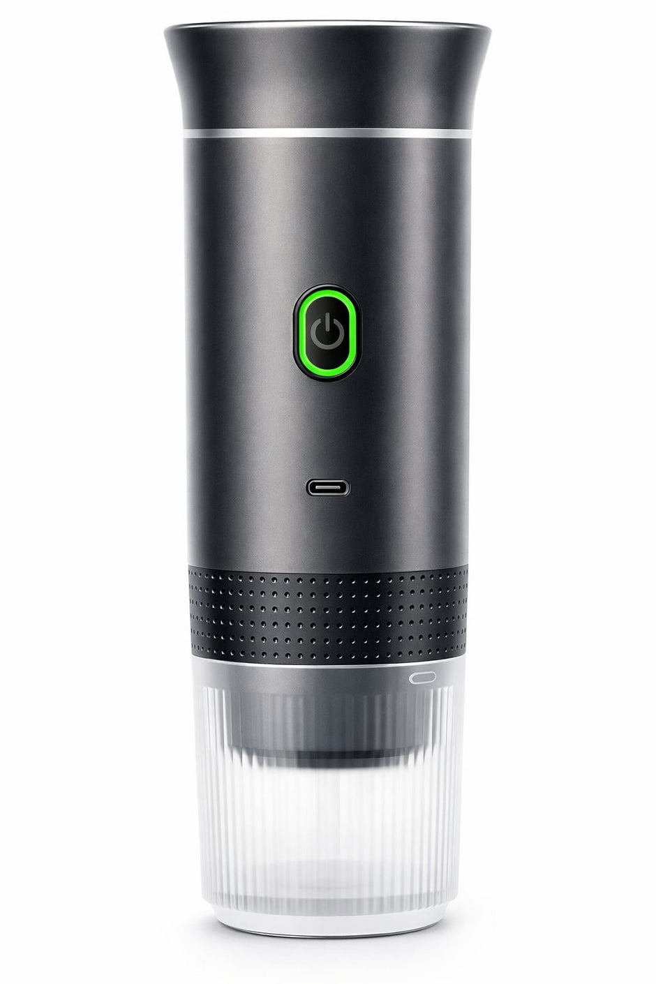 Macchina per Espresso Portatile 3 in 1 – Compatibile con Capsule Nespresso, Dolce Gusto e Caffè Macinato, 20 Bar, Autoriscaldante, USB-C, 8,5×24,5 cm