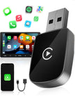 Adattatore Wireless per CarPlay – Upgrade 2025, Adattatore USB/Type-C senza fili, Connessione Veloce e Stabile senza Ritardi, Compatibile con iOS 12+