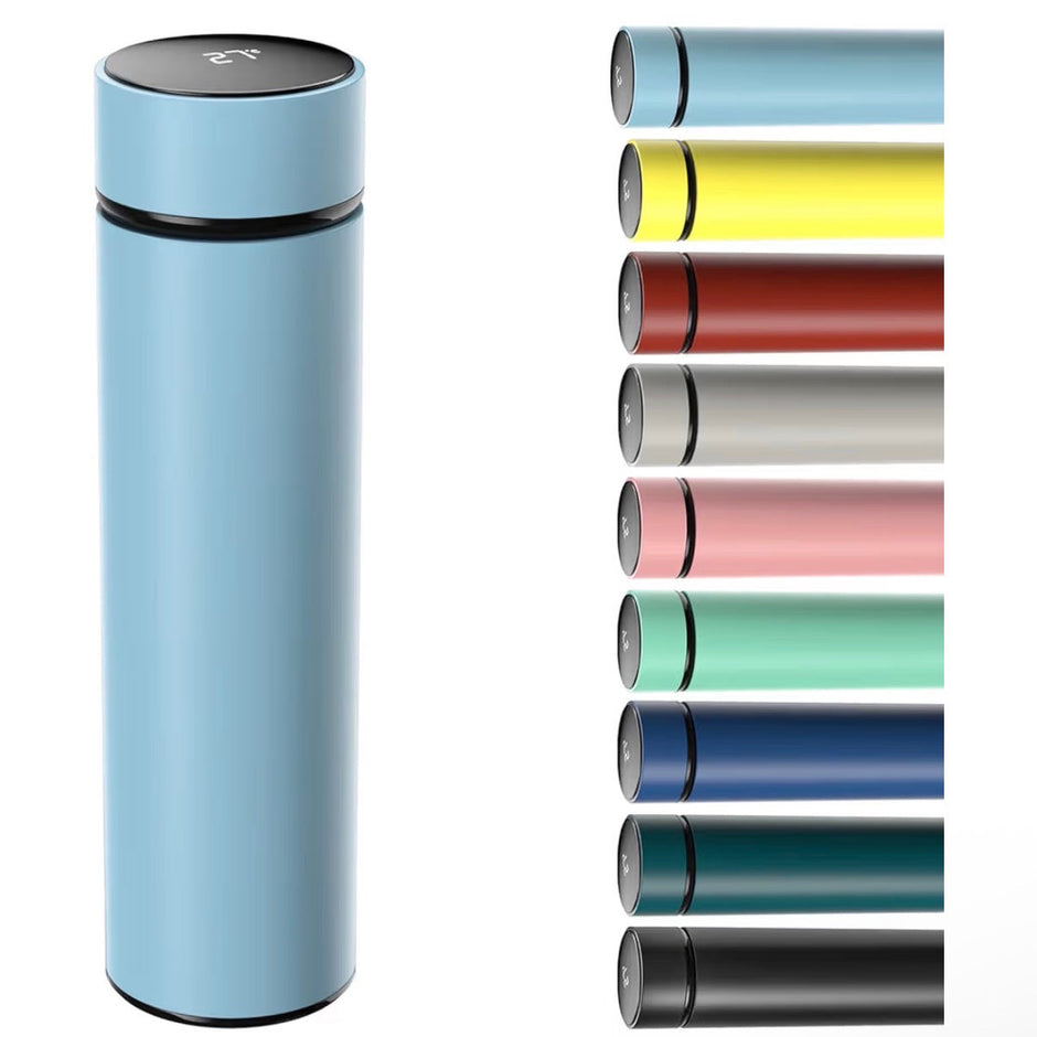 500ml Thermos Bottiglia Termica di Acqua in Acciaio Inox Bottiglietta Tazza Intelligente LED Temperatura Display Touch Smart Borraccia Isolante Sottovuoto