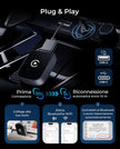 Adattatore Wireless per CarPlay – Upgrade 2025, Adattatore USB/Type-C senza fili, Connessione Veloce e Stabile senza Ritardi, Compatibile con iOS 12+