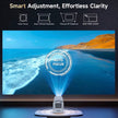 Proiettore 4K, Mini Proiettore Portatile con WiFi 6 e Bluetooth 5.4, Ruotabile 180°, Messa a fuoco automatica Videoproiettore da soffitto hd, vocale remoto Air Mouse 2025 Aggiornato