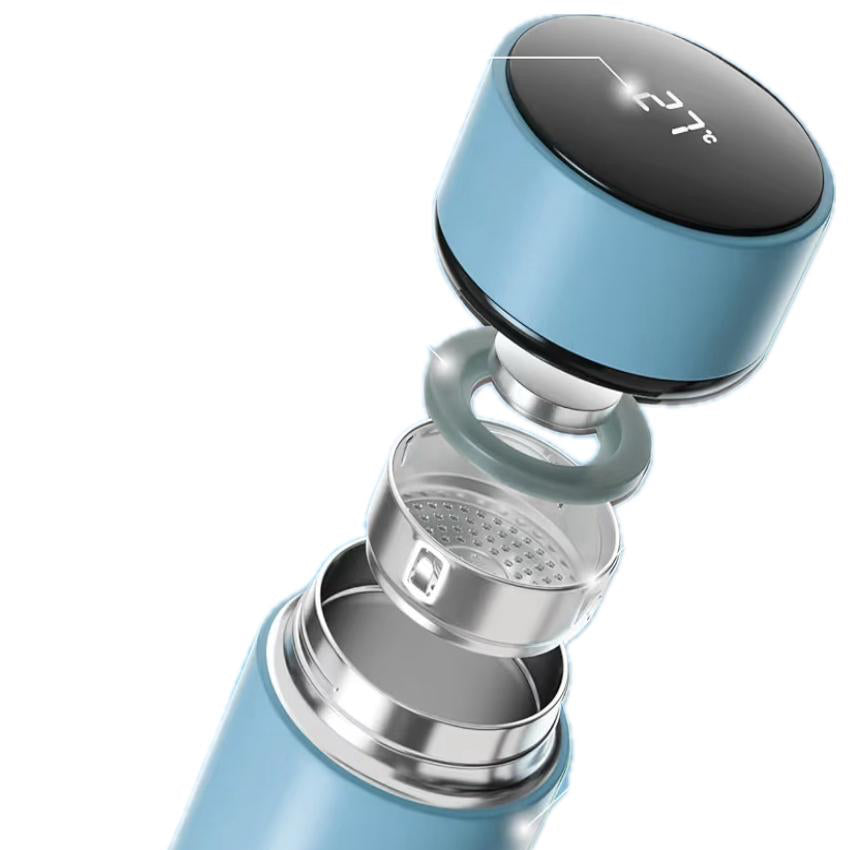 500ml Thermos Bottiglia Termica di Acqua in Acciaio Inox Bottiglietta Tazza Intelligente LED Temperatura Display Touch Smart Borraccia Isolante Sottovuoto