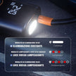 Compressore Aria Portatile 150 PSI, Mini Compressore Elettrico Portatile Senza Fili con Schermo Digitale e Torcia LED, per Auto, Moto, Bicicletta, Palla
